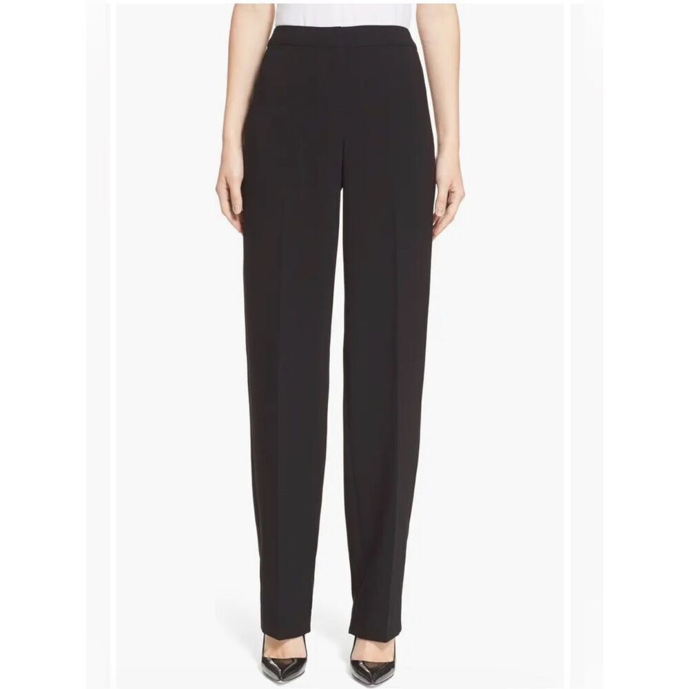 St. John Caviar Diana Straight Leg pants in black